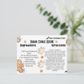 Halloween Recept Kaarten, Halloween Cookies Briefkaart (Staand voorkant)