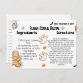Halloween Recept Kaarten, Halloween Cookies Briefkaart (Voorkant / Achterkant)