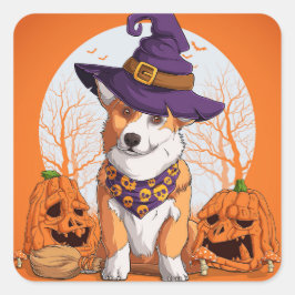 Halloween rechthoekige sticker