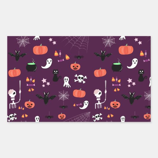 Halloween Rechthoekige Sticker (Voorkant)