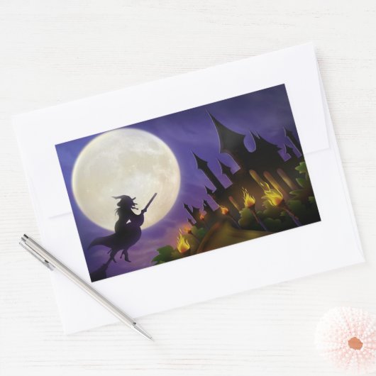 Halloween Rechthoekige Sticker (Envelop)