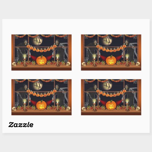Halloween Rechthoekige Sticker (Vel)