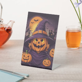 Halloween - reclamebord met voetstuk