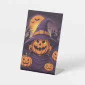 Halloween - reclamebord met voetstuk (Voorkant)