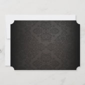 Halloween Red & Black Gothic Wedding Invitation Kaart (Achterkant)