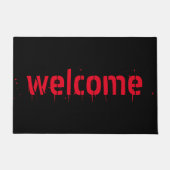 Halloween red bloederig eng Welkom decoraties Deurmat (Voorkant)