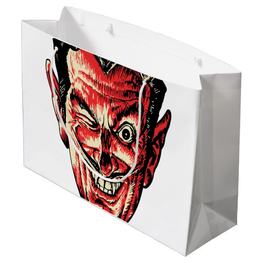  Halloween Red Devil Head Groot Cadeauzakje (Achterkant Gekanteld)