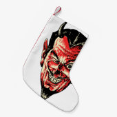  Halloween Red Devil Head Kleine Kerstsok (Voorkant (Hangend))