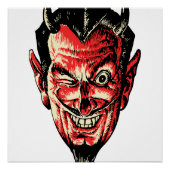  Halloween Red Devil Head Poster (Voorkant)