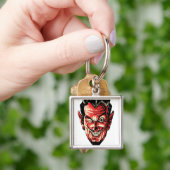 Halloween Red Devil Head Sleutelhanger (Hand)
