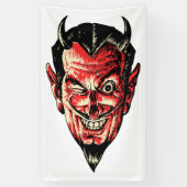  Halloween Red Devil Head Spandoek (Verticaal)