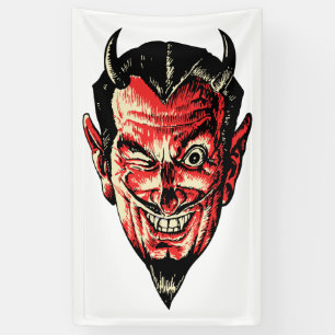 Halloween Red Devil Head Spandoek