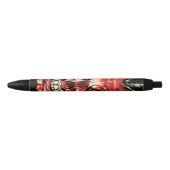  Halloween Red Devil Head Zwarte Inkt Pen (Voorkant)