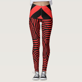 Halloween Red en Black Spider Leggings
