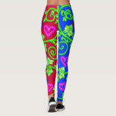 Halloween Red en Blue Diamonds en Ivy Leggings (Achterkant)