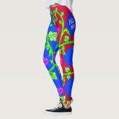 Halloween Red en Blue Diamonds en Ivy Leggings (Links)