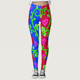 Halloween Red en Blue Diamonds en Ivy Leggings