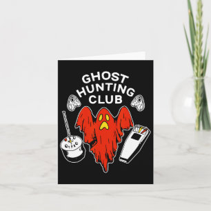 Halloween Red Ghost Hunting Club Spooky Hunter Kaart