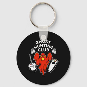 Halloween Red Ghost Hunting Club Spooky Hunter Sleutelhanger