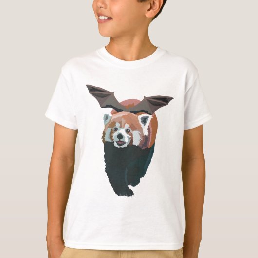 Halloween Red Panda Bat T-shirt (Voorkant)
