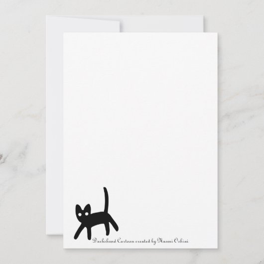 Halloween Red Smooth Haire Dachshund Kaart (Achterkant)