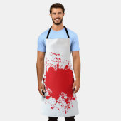 Halloween Red Splatter Wit Schort (Gedragen)