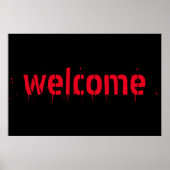 Halloween red verdomde eng Welkom decor poster (Voorkant)