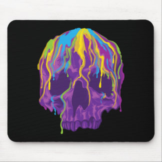 Halloween Regenboog Skelet Hoofd Smeltende Schedel Muismat