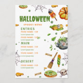 Halloween-restaurantmenu, Bewerkbaar Halloween-men Menu (Voorkant)