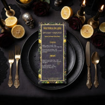 Halloween Restaurantmenu Goticus Botanisch Citroen