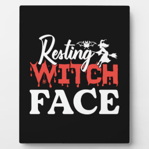 Halloween Resting Witch Facce Birthday Fotoplaat