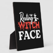 Halloween Resting Witch Facce Birthday Fotoplaat (Zijkant)