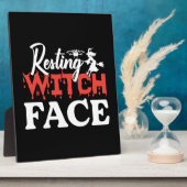 Halloween Resting Witch Facce Birthday Fotoplaat (Zijkant)