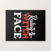 Halloween Resting Witch Facce Birthday Legpuzzel (Horizontaal)