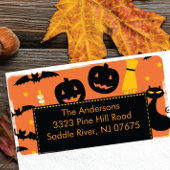 Halloween retouradres label Fun Pumpkin