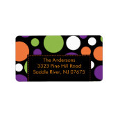Halloween retouradres label Fun Stippen (Voorkant)