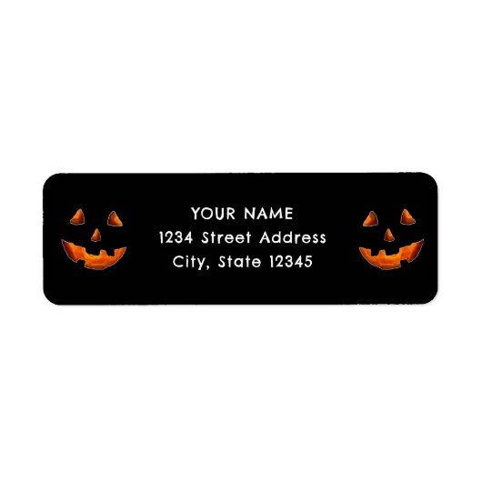 Halloween retouradreslabel etiket (Voorkant)