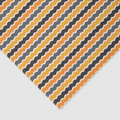 Halloween Retro 1960s Chevron Oranje White Black Tissuepapier (Detail)