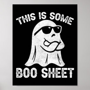 Halloween Retro Boo Ghost Dit is een of ander boek Poster