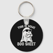 Halloween Retro Boo Ghost Dit is een of ander boek Sleutelhanger (Voorkant)
