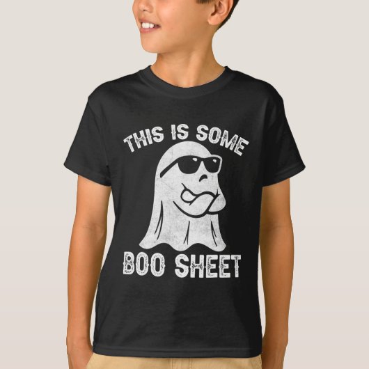 Halloween Retro Boo Ghost Dit is een of ander boek T-shirt (Voorkant)