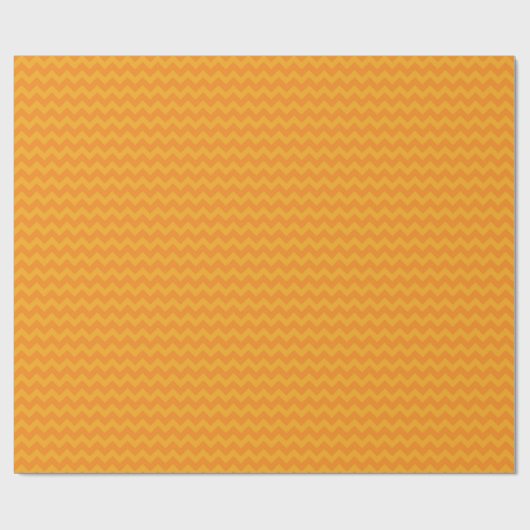 Halloween Retro Bright Oranje Chevron Cadeaupapier (Vlak)