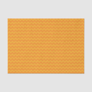 Halloween Retro Bright Oranje Chevron Tissuepapier