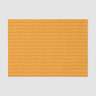Halloween Retro Bright Oranje Chevron Tissuepapier