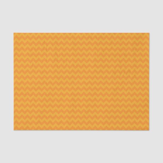 Halloween Retro Bright Oranje Chevron Tissuepapier (Voorkant)