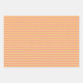 Halloween Retro Chevron Bright Oranje wit Inpakpapier Vel (Voorkant)