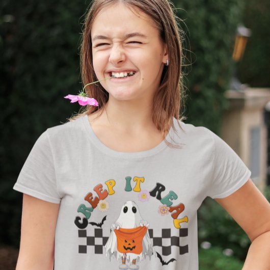 Halloween Retro Creep het Real Ghost Cute T-shirt