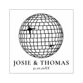 Halloween Retro Disco Ball Bruiloft Rubberstempel (Afrduk)
