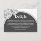 Halloween Retro Disco GOTHIC Bruiloft Details Informatiekaartje (Voorkant)