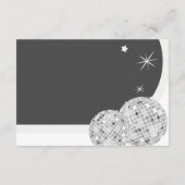 Halloween Retro Disco GOTHIC Bruiloft Details Informatiekaartje (Achterkant)